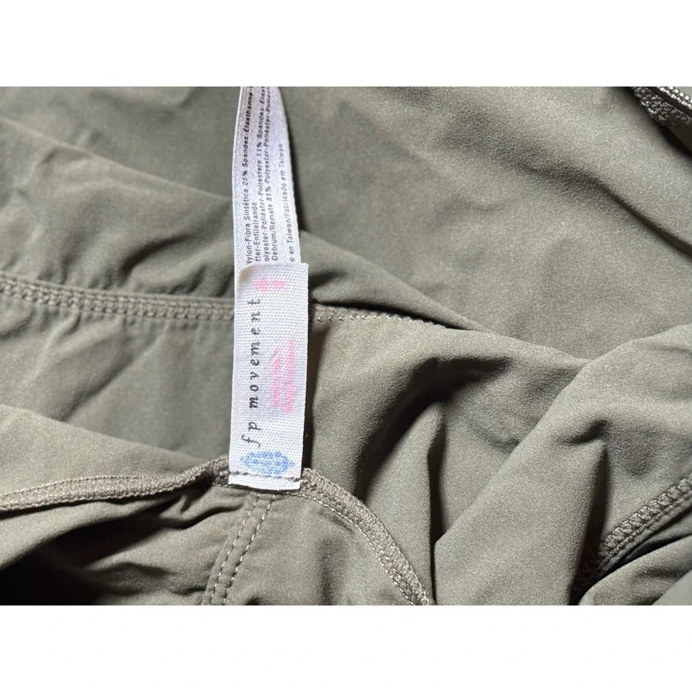 Free People Going For A Runsie‎ Olive Green Sleeveless Hooded Shorts Romper XS